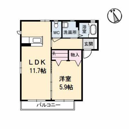 阿波富田駅 徒歩21分 2階の物件間取画像